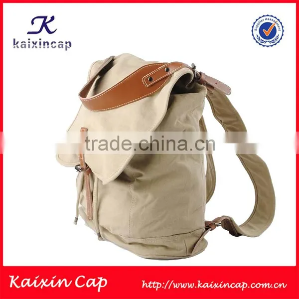 High Quality Hot Sale Custom Fashion Simple Plain Canvas Backpack for Teens photo-2