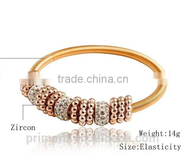 Korean Jewelry Euro-American Multilayer Bangle Shamballa Polymer Clay Bracelets photo-4