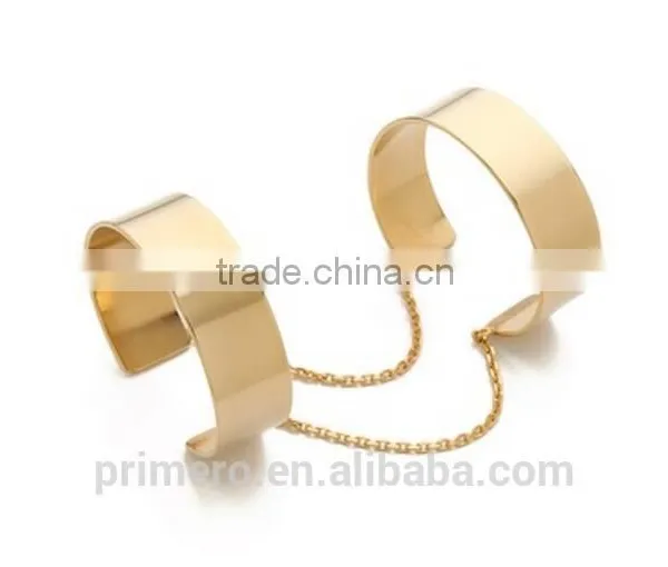 New Euro-American Vintage Two-ring Chains Arm Bangles Alloy Multilayered Bracelet photo-4