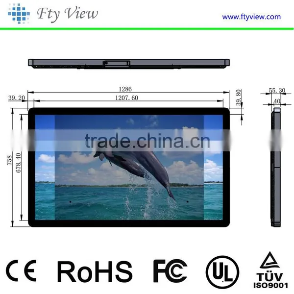 Commercial Wall Mounted Full HD 55 Inch Digital Signage Advertising Lcd Display