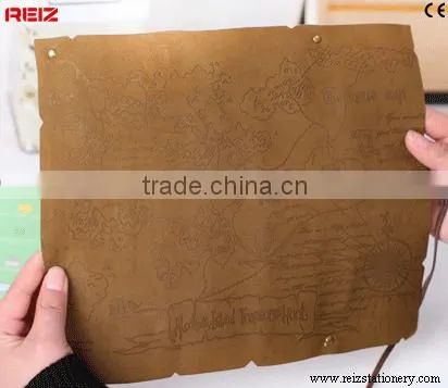 Leather Pen Bag for Color Pencil or Kids Use With Map photo-3