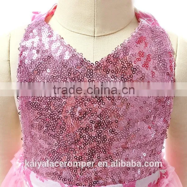 2016 Wholesale Baby Girl Romper Toddler Pink Bodysuit High-quanlit Kids Clothes photo-3