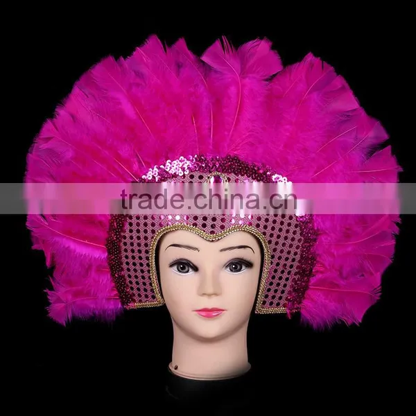 Fashion Turkey Feather Brazilian Carnival Mask photo-4