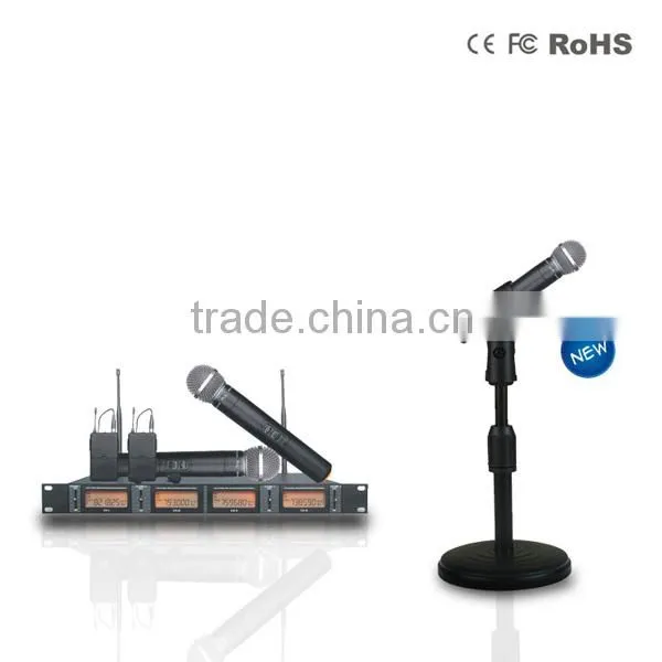 High Quality Double Head Wearing Wireless Microphone for Stage