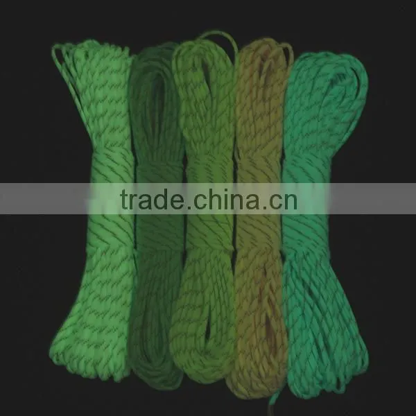 9" Yellow Reflective Poly Rope Bracelet Running Jogging Biking Walking Safety