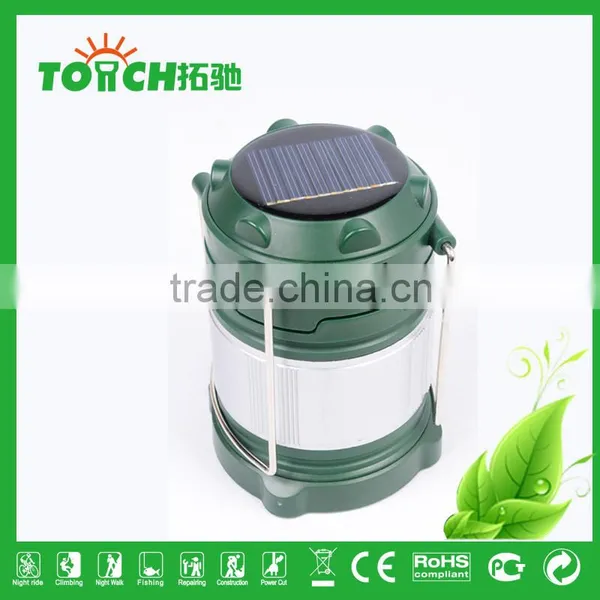 Green Color Solar Charge Camping Light With Charger 3*AA Battery Lantern CE RoHS Certification photo-4