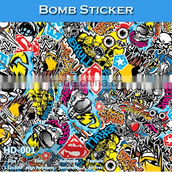 HD-004 Newest Design 1.52*30m Car Bomb Sticker Rolls For Sale photo-2