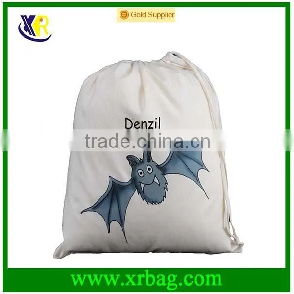 Custom Cotton Fabric Drawstring Sling Backpack Bags photo-4