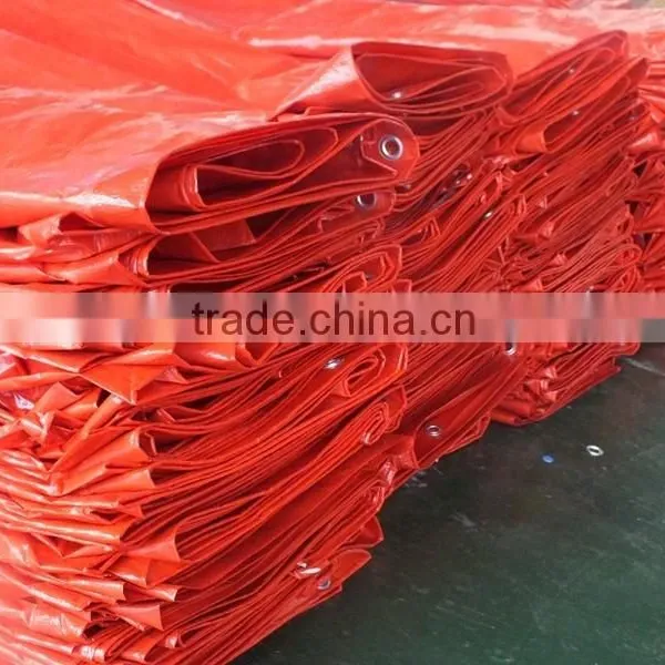 pe Tarpaulin Roll High Density Polyethylene Leno Woven Fabric High Tensible Strong Two Side Lamination Striped Hem pp Rope China photo-5