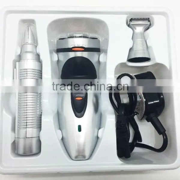 Hot Selling! Three Head Double Edge Rotation Razor Blades +flexible Portable Razor+nose Wool Implement photo-4
