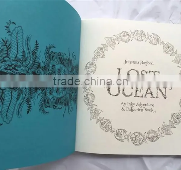 2015 Wholesale New Arrive Hand-painted Secret Garden Series Lost Ocean Adult Coloring Books photo-3