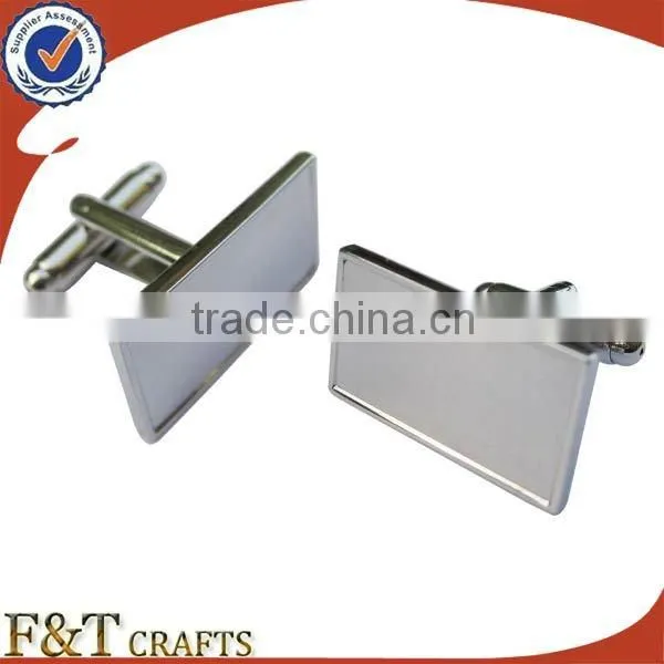 Custom Round Metal Blank Cufflinks With Your Own Logo Added photo-2