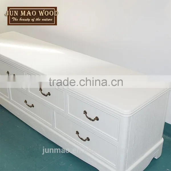 Home Furniture Solid Wooden White Modern tv Stand photo-2