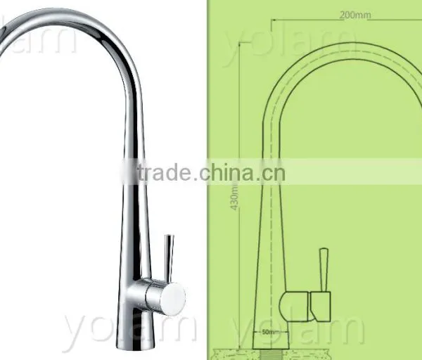 YL02327 New Design Single Handle Brass Kitchen Mixer photo-2