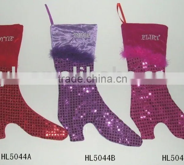 Christmas Decorations Shoes Plastic Christmas Boot Sock
