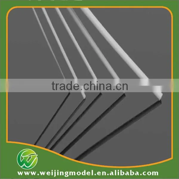 Model Half Rod in Plastic Profile for Architecture Models
