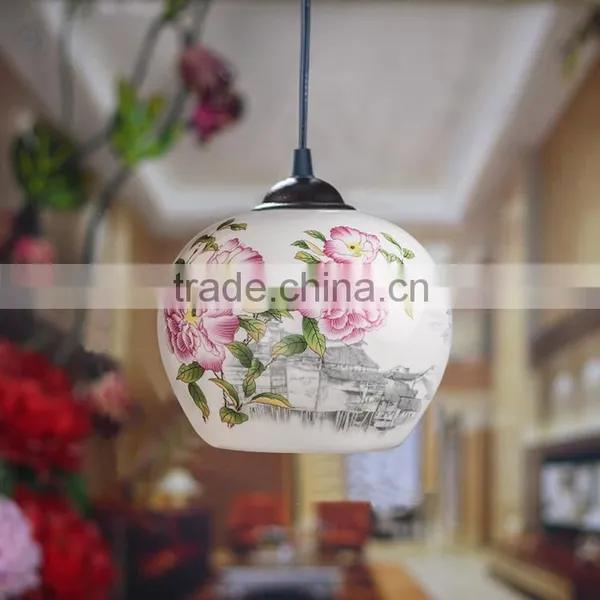 Jingdezhen Pastel Ceiling Pendant Light Designer Restaurant Lighting photo-2