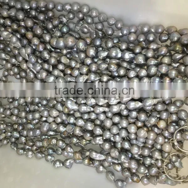 Baroque 15-17mm Purple Necklace