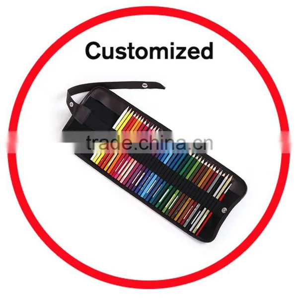 Color Pencil Set 48 Color Customized Logo With Roll up Bag