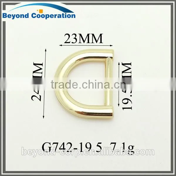 19.5mm D Shape Buckle for Women's Handbag
