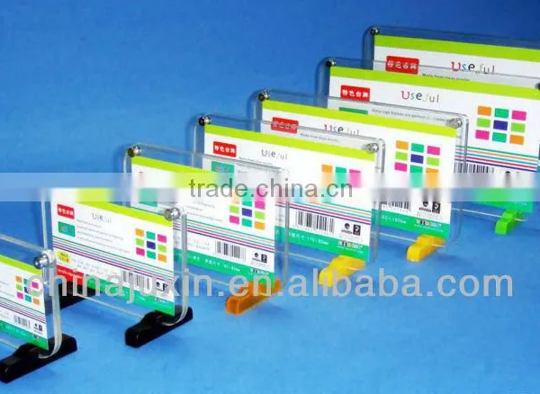 Acrylic Sign Stand With Color Corner