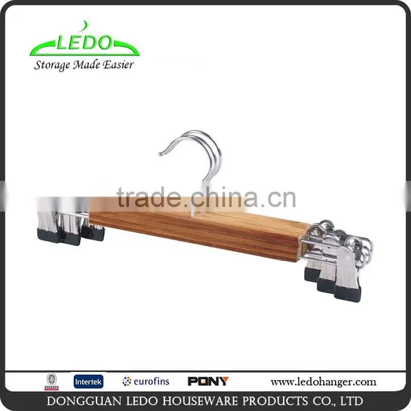 Wooden Bamboo Hanger With Clips