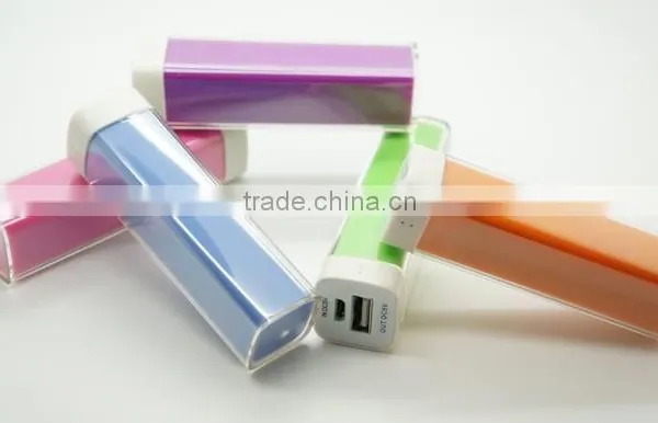 Lipstick Shape 2600mah Mobile Power Bank, Mini Portable Charger