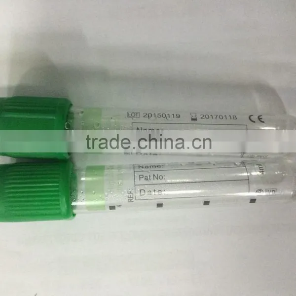 Vacutianer Blood Collection Tube Green Cap Glass Heparin Tube photo-2