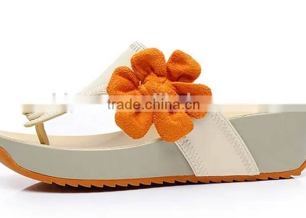Women's Mid Height Wedge Platform Flip Flops Thong Sandals/Slippers With Flower Quality Choice photo-3