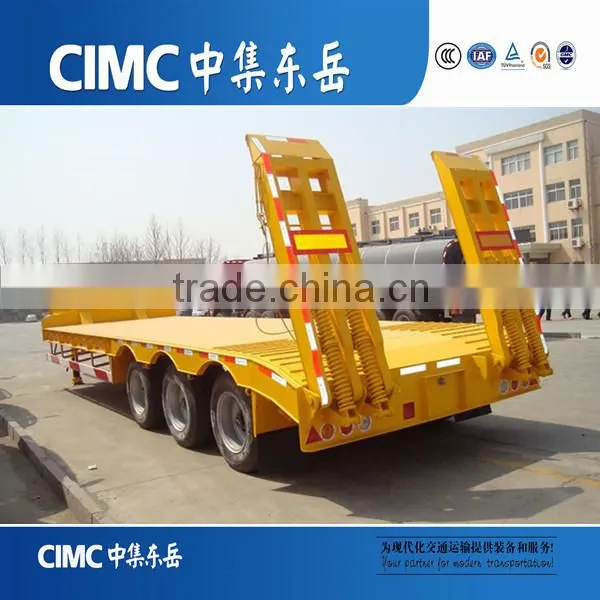 60 Tons China New 3 Axles Low Bed Trailer / Flatbed Semi Trailer Truck Factory Manufacturer photo-6
