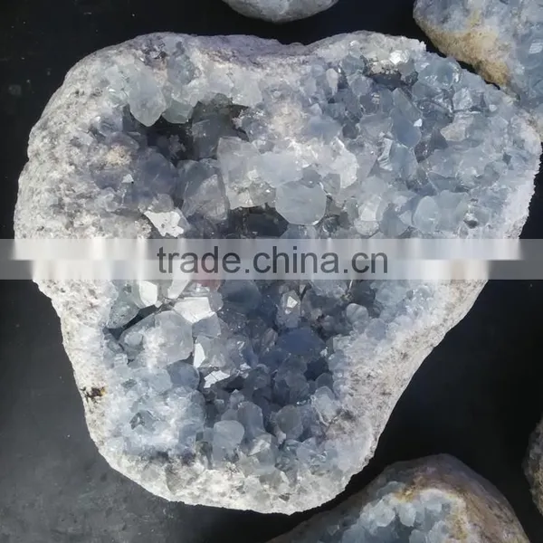 Natural Blue Calcite Crystal Geodes for Wholesale photo-2