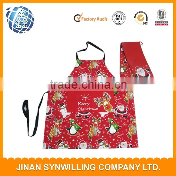 Cooking Apron Gloves Towel Heat Insulation Pad Cotton Bib Apron Set photo-6