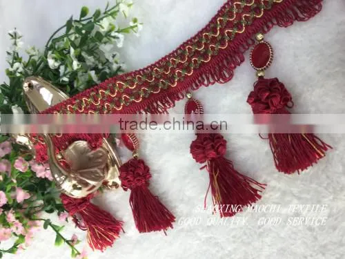 New Design Wholesale Curtain Fringe With Crystal for Home Textile Accessory photo-6