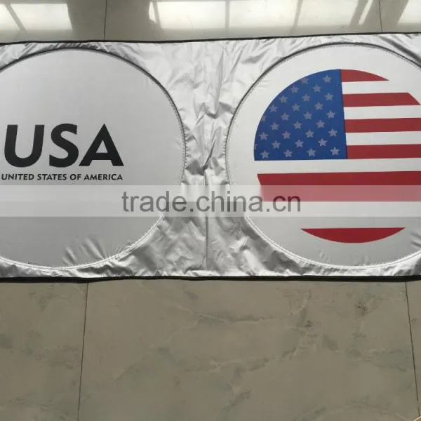 Customized Printing Logo on Car Front Sunshade/nylon/tyvek Front Sunshade photo-4