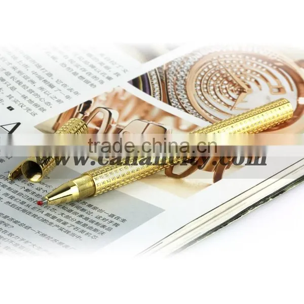 Handcrafted Diamond Inlay Luxury Gold Pen photo-3