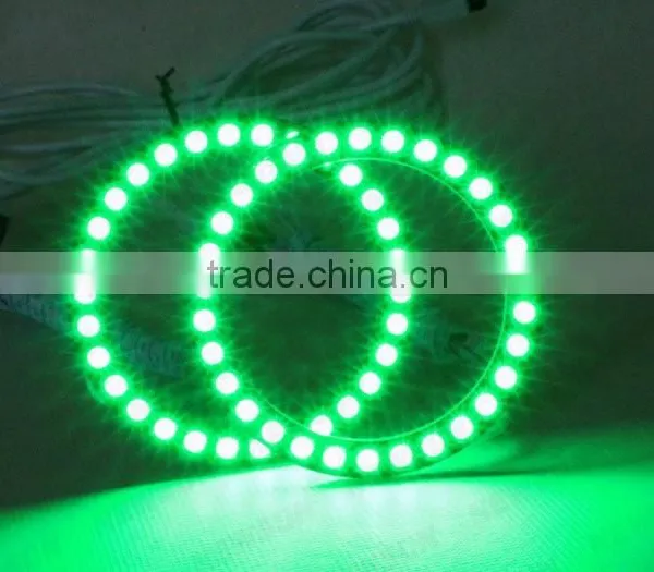 Factory Cheap Car Lamps 12V DC High Light Color Change 100mm RGB Angel Eyes With IR in Auto Lighting System photo-4