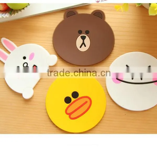 Kitchen Accessories Cute Anime Silicone Coffee Placemat Cartoon Drink Coaster Cup Mat photo-4