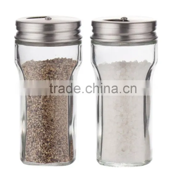 SINOGLASS Trade Assurane 80ml Stainless Steel Lid Wire Rack 12 Glass Jars Bottle Spice Rack Set photo-3