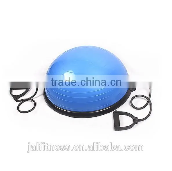 Yoga Fitness Ball Balance Trainer Balancing Ball Half With Resistance Band Inflator Pump Gym Trainer Ball
