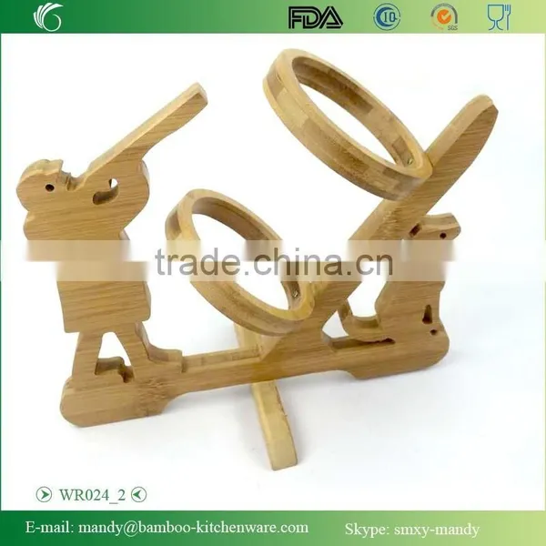 WR024 Foldable Bamboo Wine Rack With Funny Shape, Xingyuan Bamboo Rack photo-3