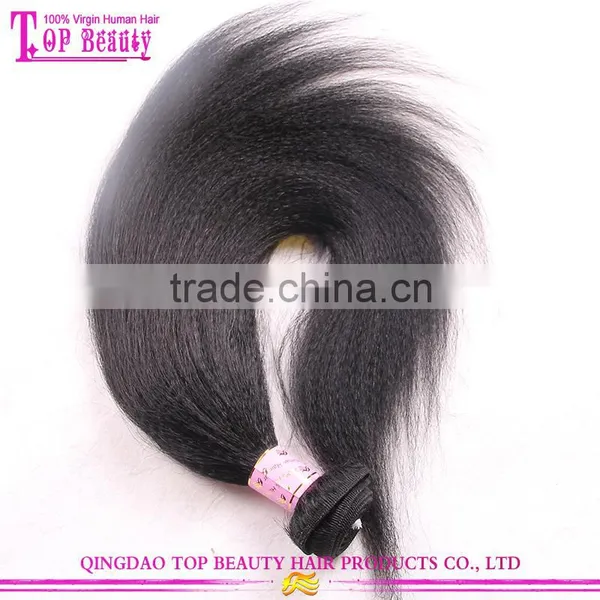 7A Grade Italian Yaki Straight 16 Inch Hair Weave Wholesale High End Quality Ebony Yaki Hair Weave photo-2