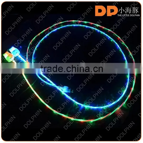 New Technology Usb Charging Cable Dual Color Flash Light LED Usb Otg Cable for Ipad Mini photo-3