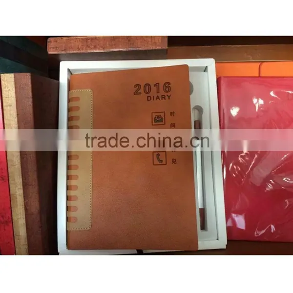 Custom Chinese Character Print Promotional Journal PU Leather Recycled Notebook photo-5