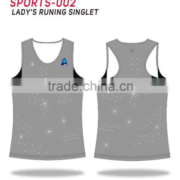 Athletic Apparel Manufacturers Unisex Custom Sublimated Running Singlet
