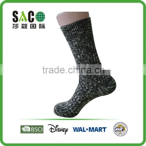 Grey Melange Free Knitting Heavy Man Socks
