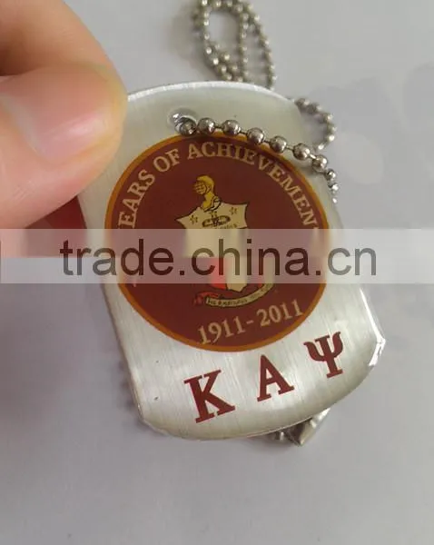 Hot Sell ! Printed Stainless Steel Dog Tag With Clear Epoxy photo-2