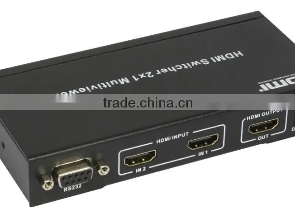 2X1 Multi-Viewer With HDMI 2X1 Switch Support PIP-picture in Picutre, RS232 and IR photo-2