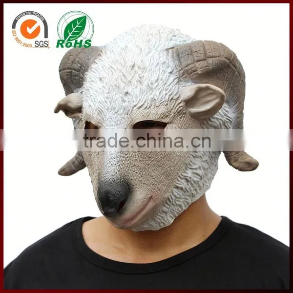 Halloween Costumes Rubber Animal Goat Full Head Latex Mask for Women photo-2