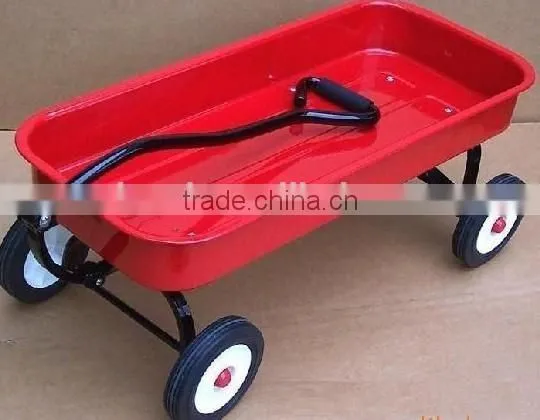 Wood & Steel Material and Four-wheel Wheel Kids Wagon photo-2