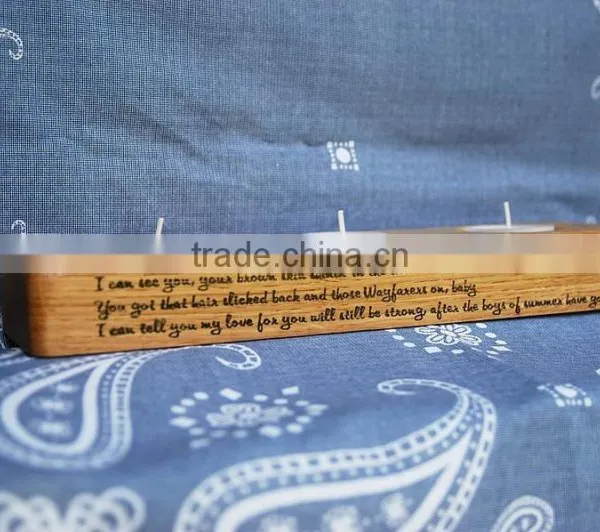 Personalised Oak Tea Light Holder photo-4